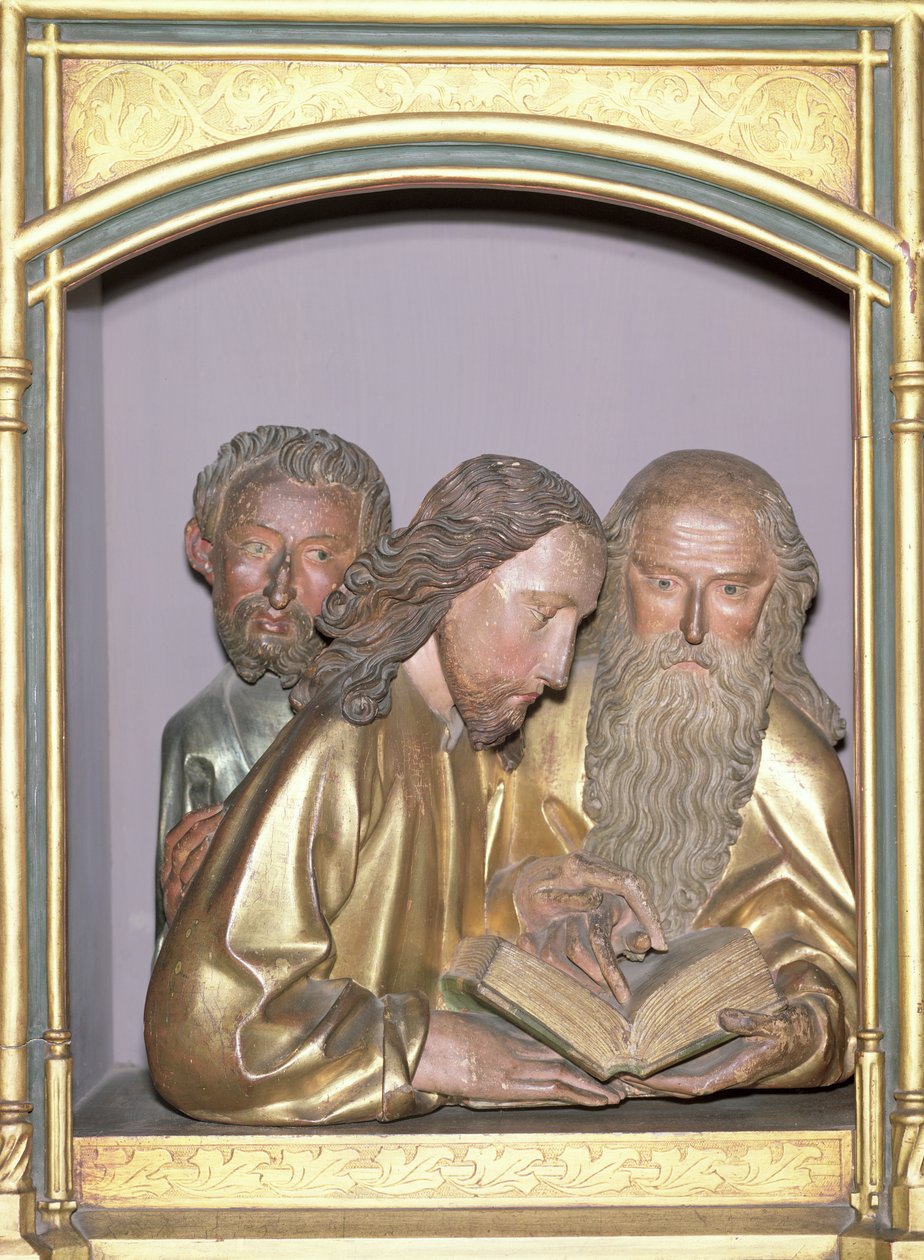 San Jaime el Menor, San Felipe y San Bernabé, del Retablo de Isenheim, c.1490 de Nikolaus Hagenauer