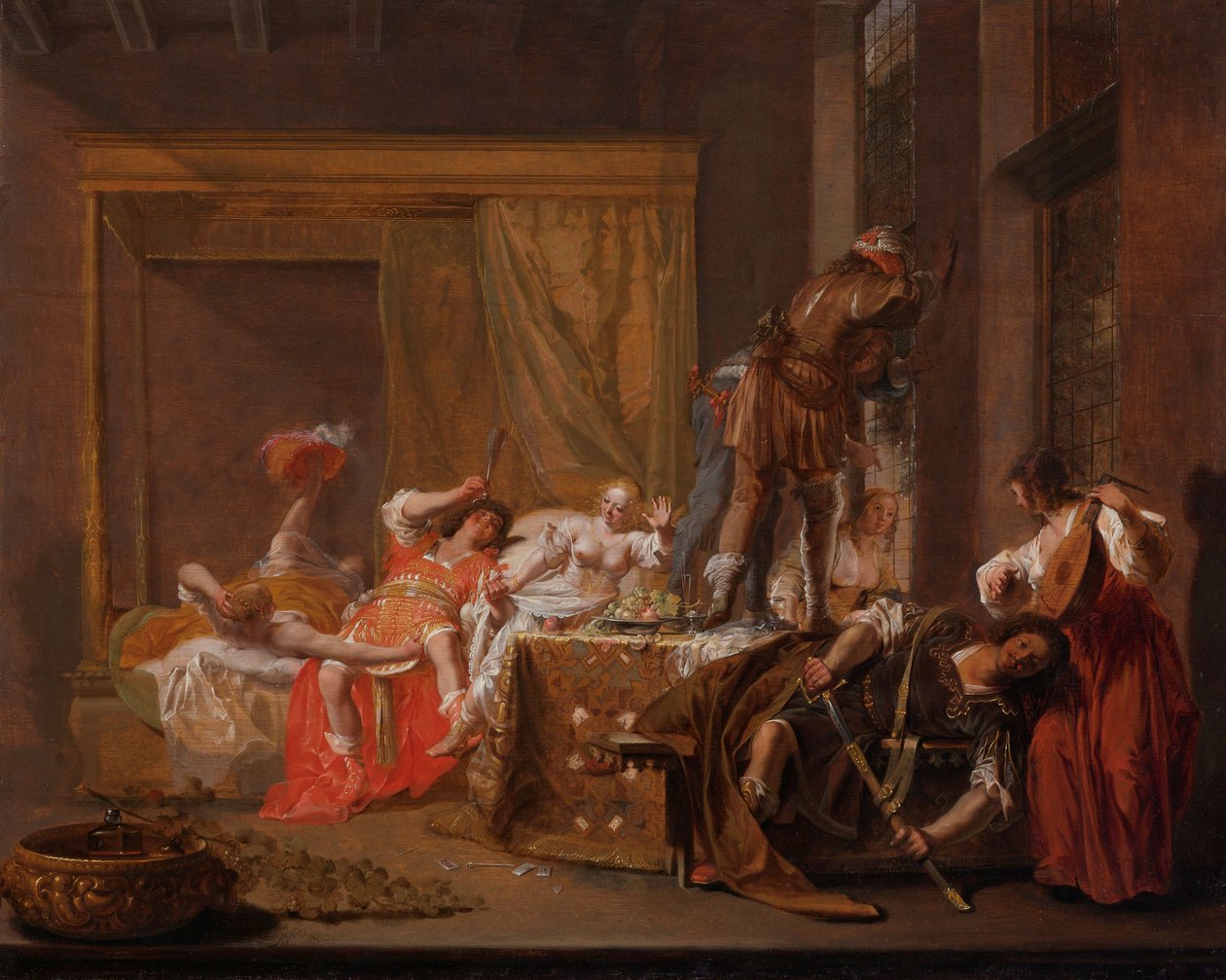 Escena de la boda de Mesalina y Gayo Silio, c.1645-c.1650 de Nikolaus Knüpfer