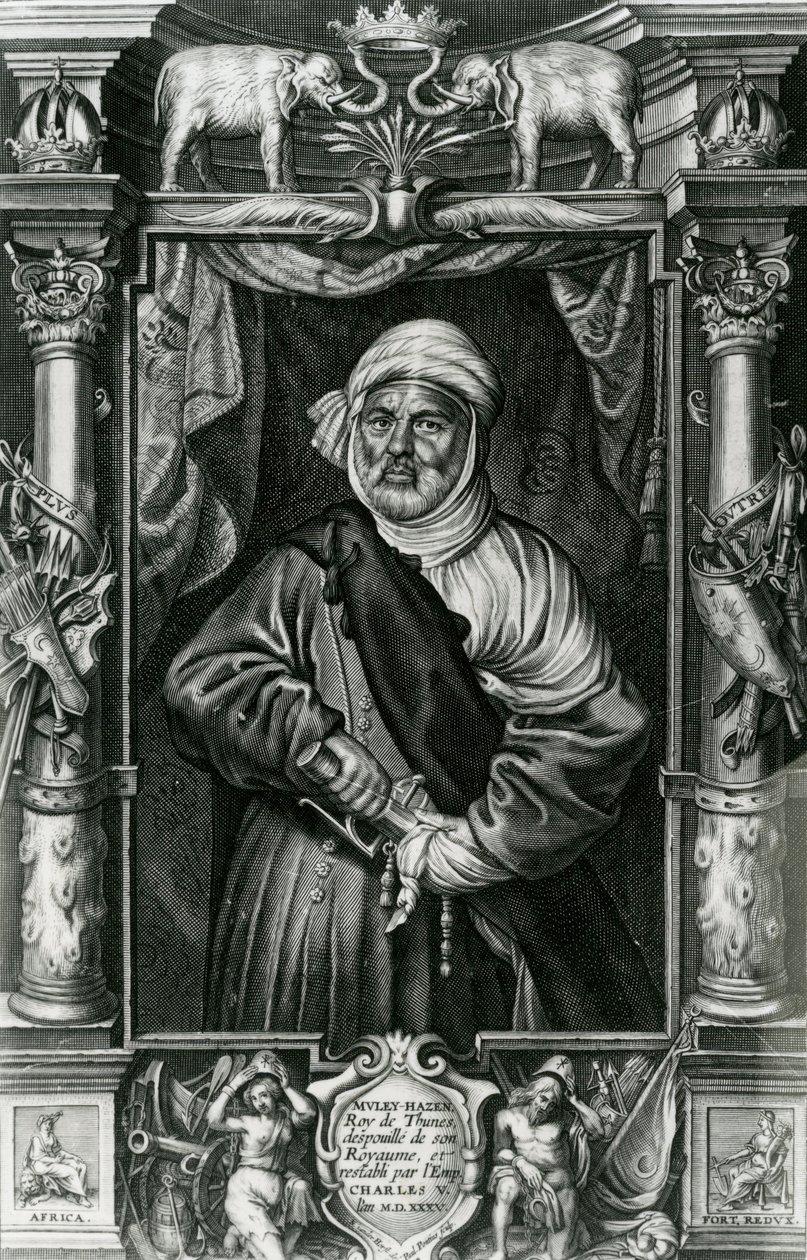 Abu l-Hasan Ali, también llamado Muley Hacén, 1535 de Nikolaus van der Horst