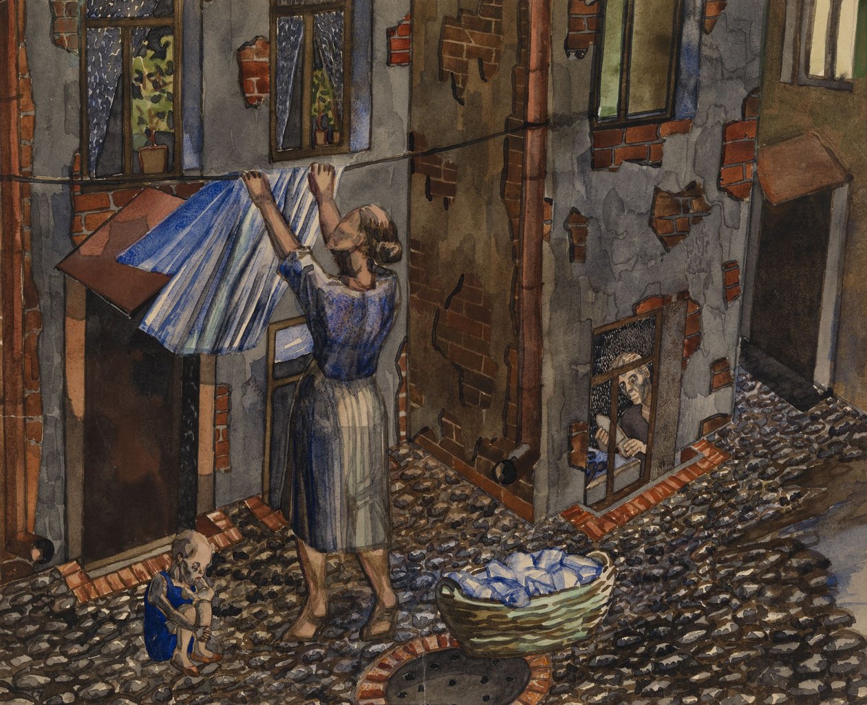 Patio antiguo, 1930 de Nikolay Ivanovich Evgrafov