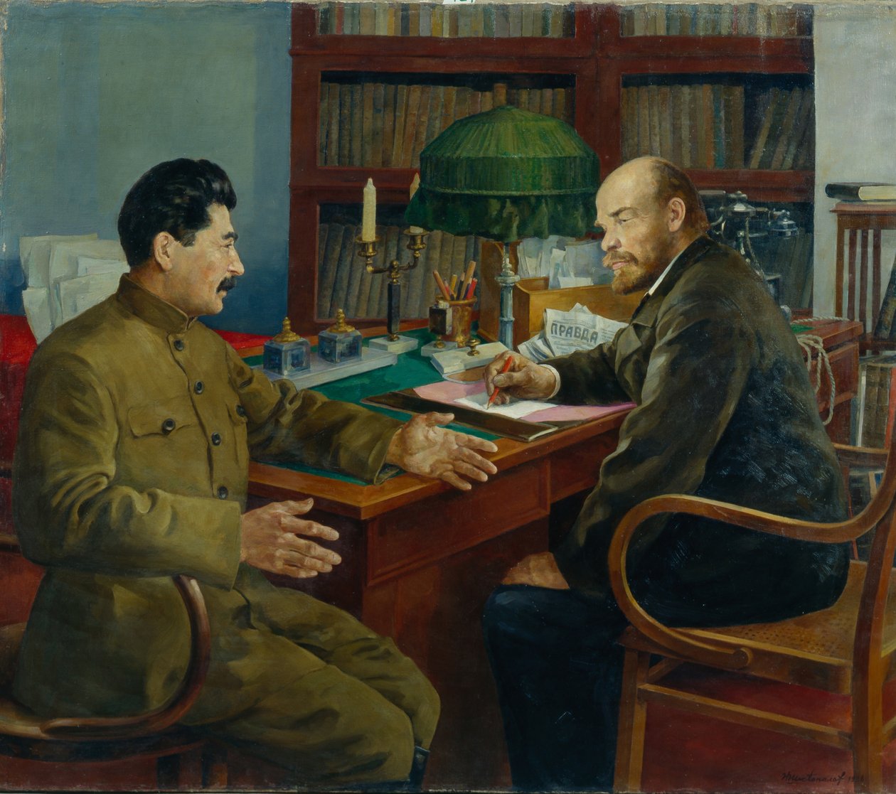 Lenin y Stalin de Nikolay Ivanovich Shestopalov
