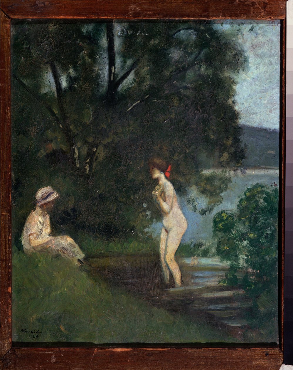 Une baigneuse (Una bañista) - Pintura de Nikolai Vladimirovich Sinezubov (Nicolas Sinezouboff) (1891-1956), huile sur toile de Nikolay Vladimirovic Sinezubov