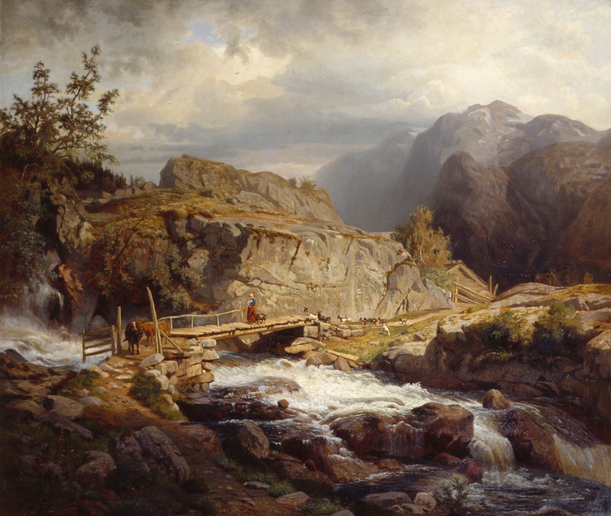 Río en la montaña de Nils Bjørnsen Møller