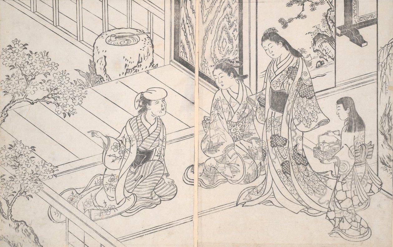 una escena domestica de Nishikawa Sukenobu