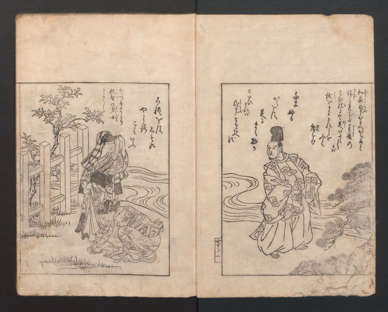 Libro de imágenes: Camellia Ehon Himetsubaki de Nishikawa Sukenobu