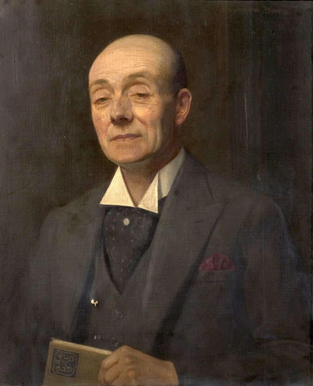 Edward P. Day, Maestro de la Escuela Primaria Pública de Bingham (óleo sobre lienzo) de Noel Denholm Davis