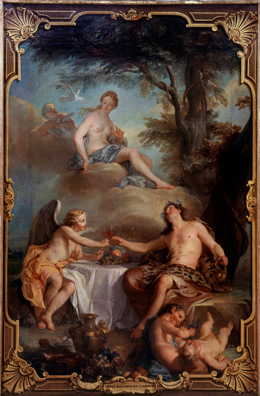 Venus, Baco y Amor de Noel Nicholas Coypel
