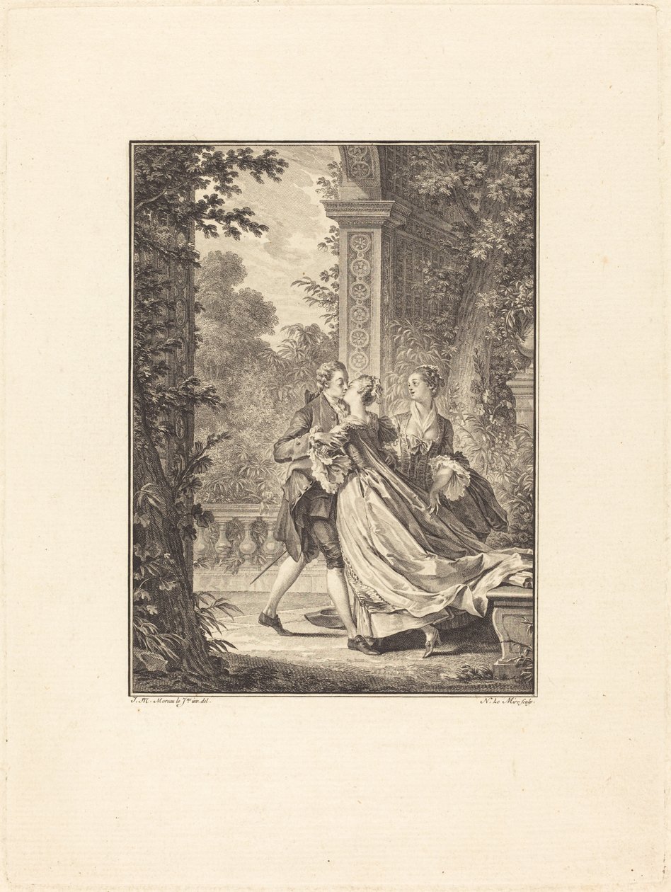Sin entender nada de este misterio de Noël Le Mire after Jean Michel Moreau