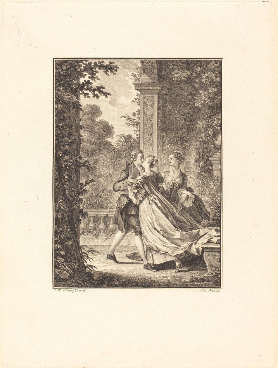 Sin entender nada de este misterio de Noël Le Mire after Jean Michel Moreau