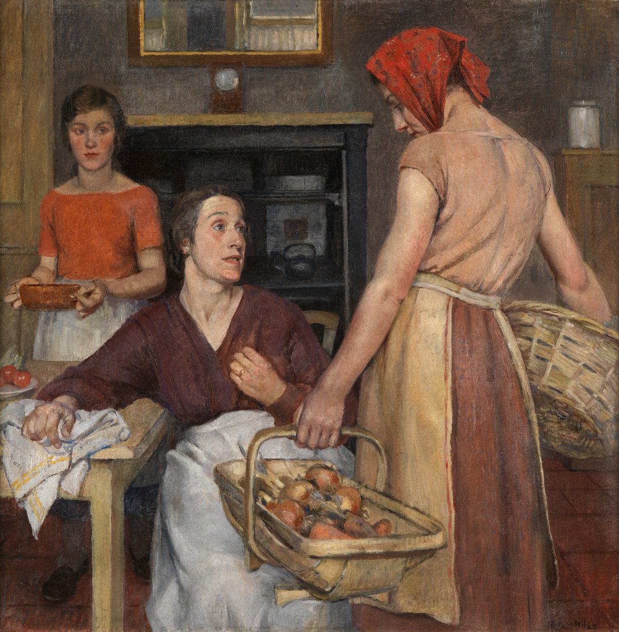 La cocina (óleo sobre lienzo) de Nora Lucy Mowbray Cundell