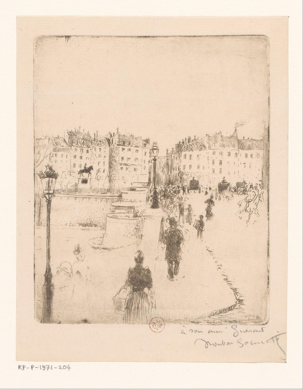 Vista del Pont Neuf en París de Norbert Goeneutte