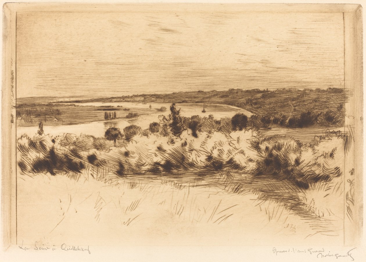 El Sena en Quilleboeuf de Norbert Goeneutte