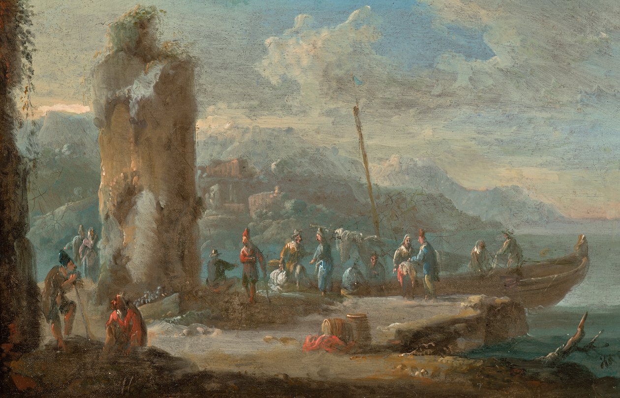 escena del puerto sur de Norbert Grund