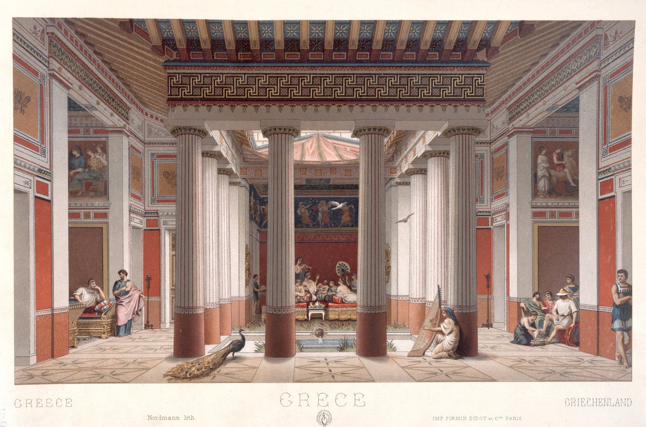 Un banquete en la antigua Grecia, 1880 de Nordmann