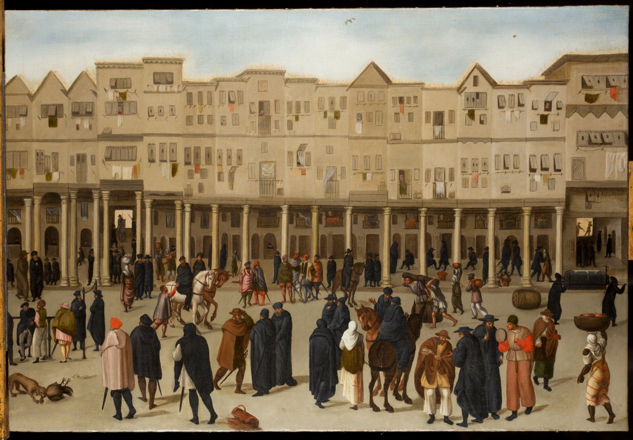 Escena urbana en Lisboa (óleo sobre lienzo) de Northern European School