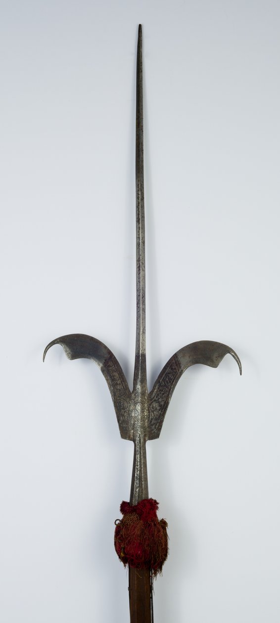 Lanza de Friuli (acero, madera y tela con rastros de dorado) de Northern Italian School
