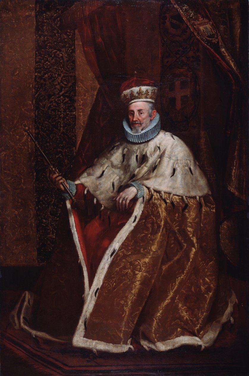 Retrato del dogo genovés Leonardo della Torre (óleo sobre lienzo) de Northern Italian School