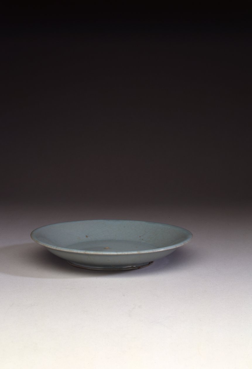 Raro plato poco profundo de Ruyao de Northern Song Dynasty Chinese School