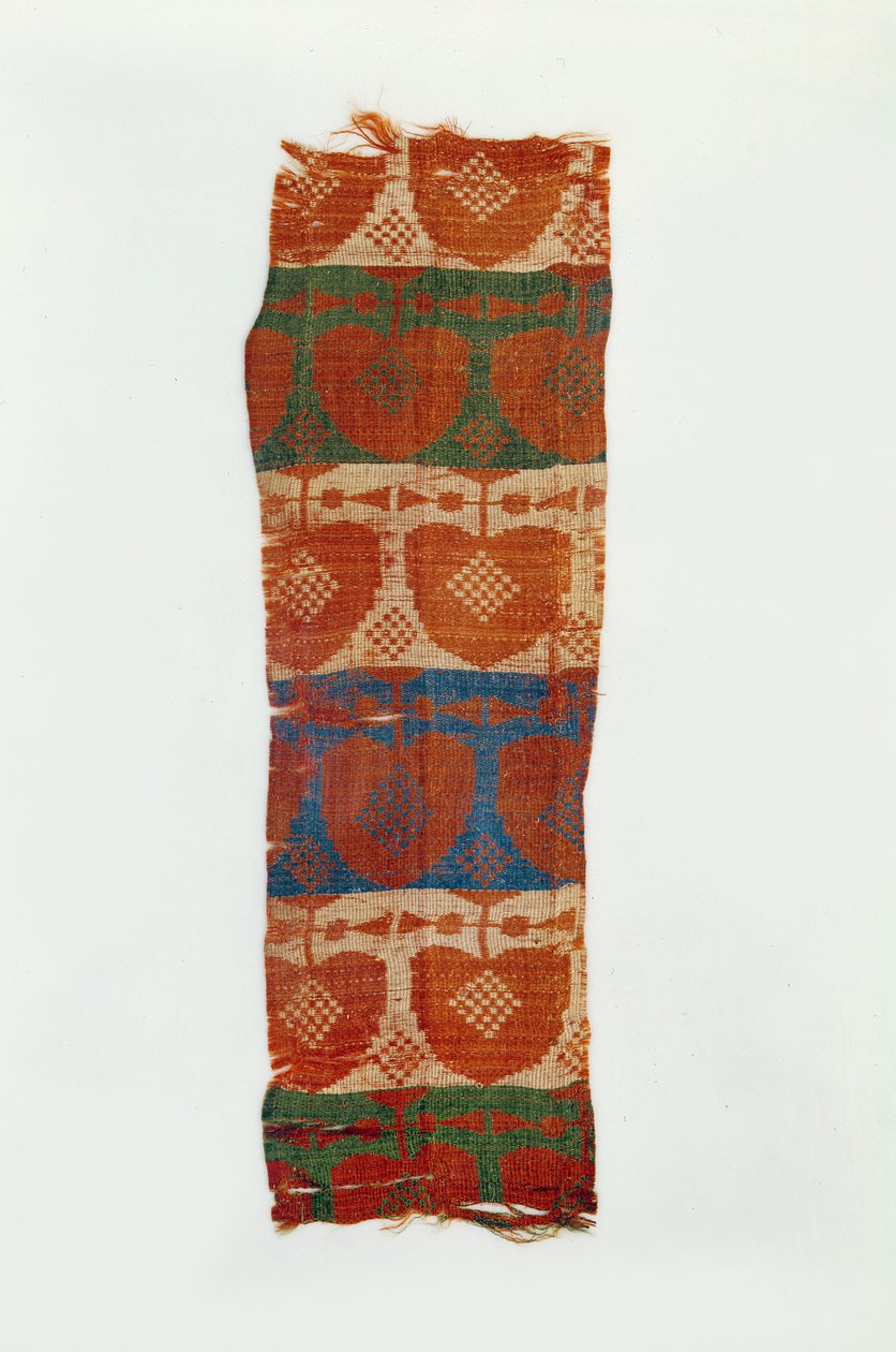 Banda con motivos decorativos de árboles estilizados de Northern Wei Dynasty Chinese School