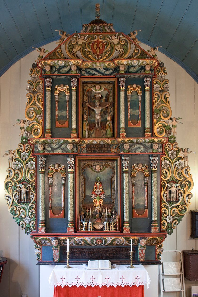 Retablo, iglesia de Mo I Rana, 1765 de Norwegian School
