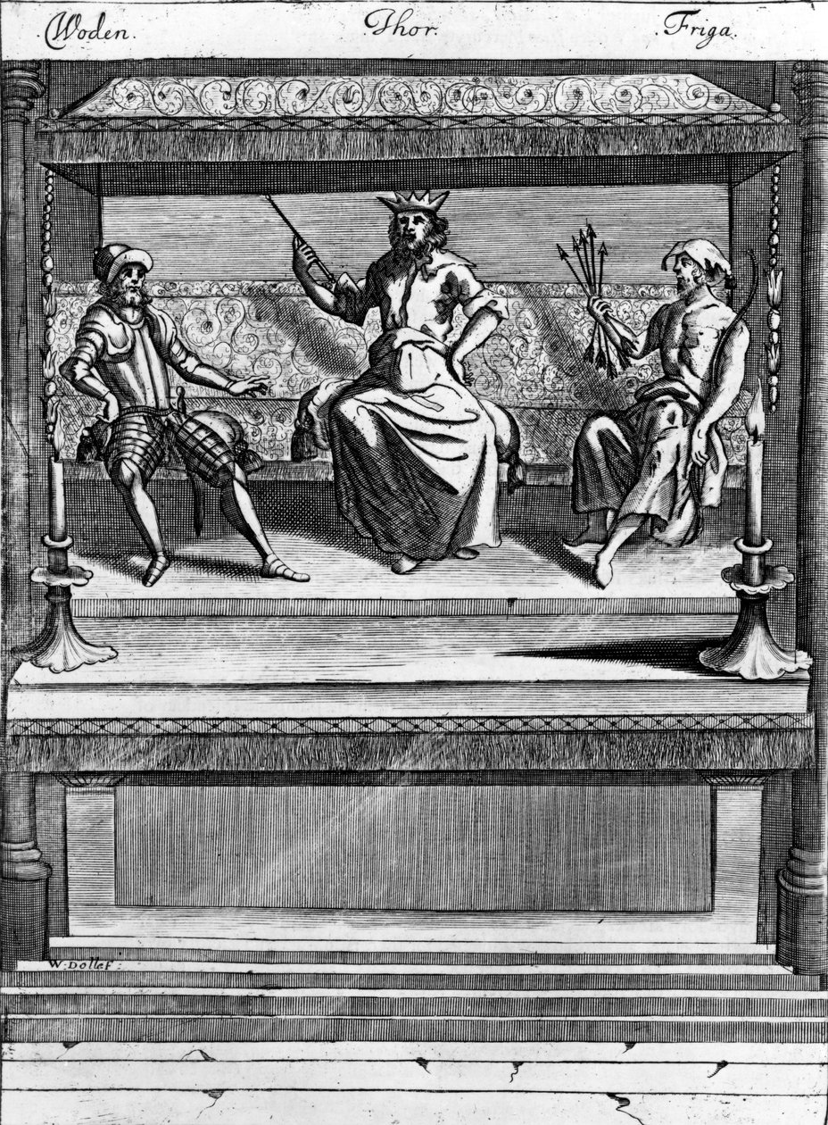 Woden, Thor y Friga, 1670-1680 de Norwegian School