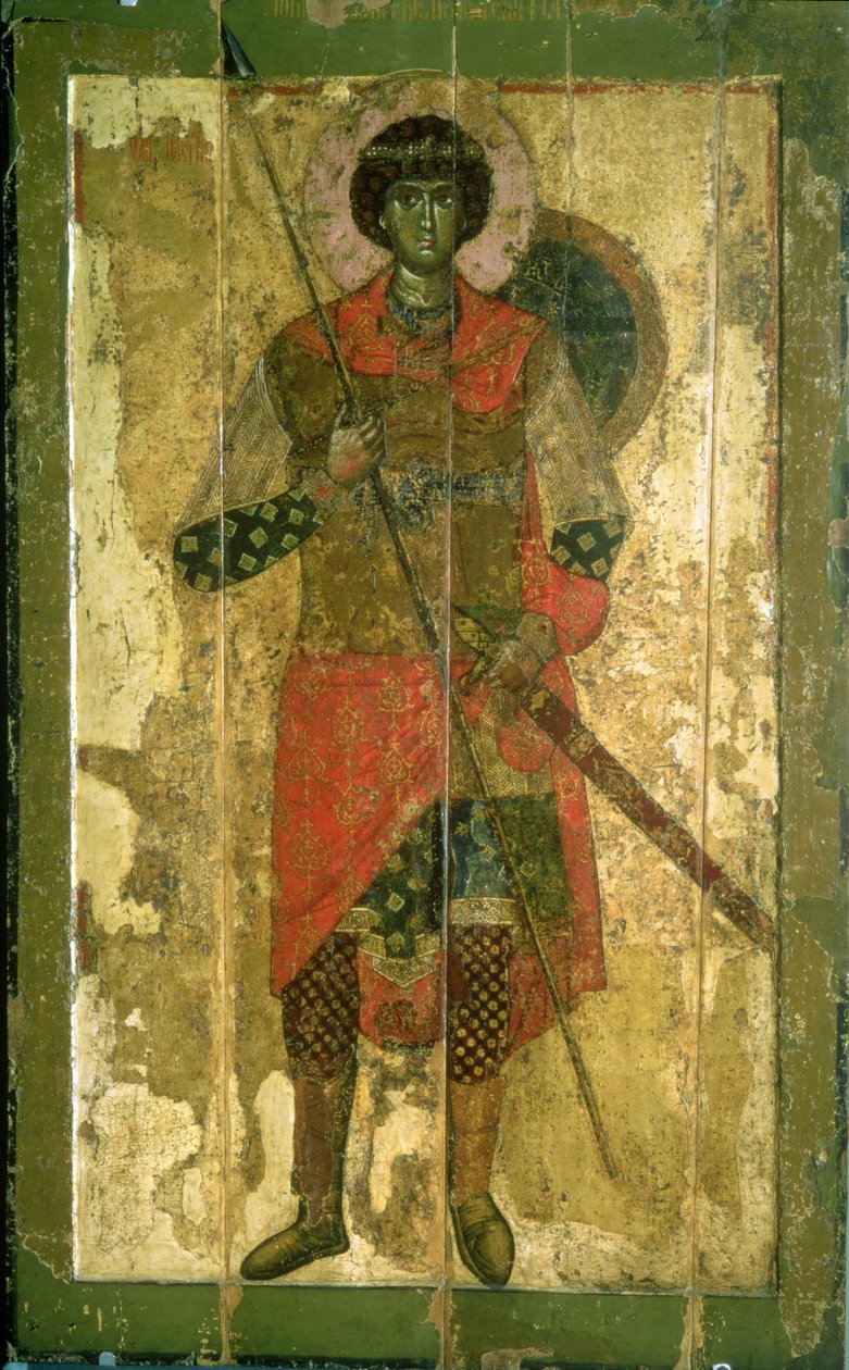 Icono de San Jorge, 1130-50 de Novgorod School