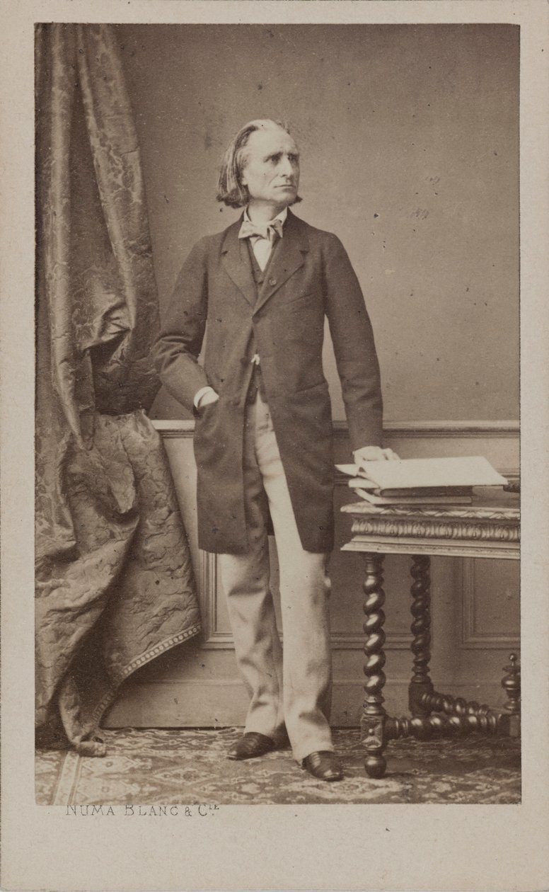 Retrato del compositor Franz Liszt 1811-1886, c. 1870 de Numa Blanc