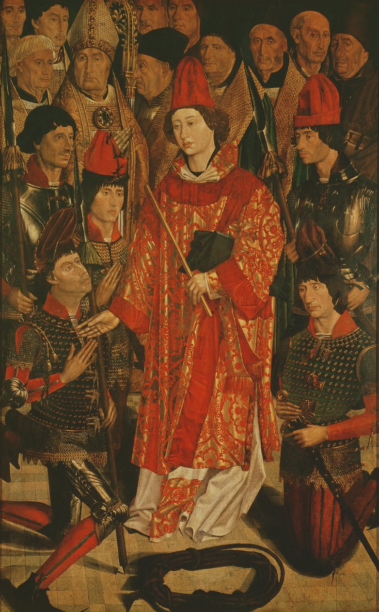 San Vicente de Zaragoza (d.304), Protector de Lisboa, del Retablo de San Vicente, c.1495 de Nuno Goncalves or Gonzalvez