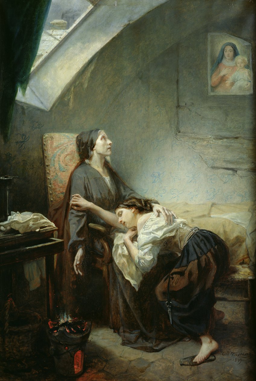 La Familia Pobre, o El Suicidio, 1849 de Octave Tassaert
