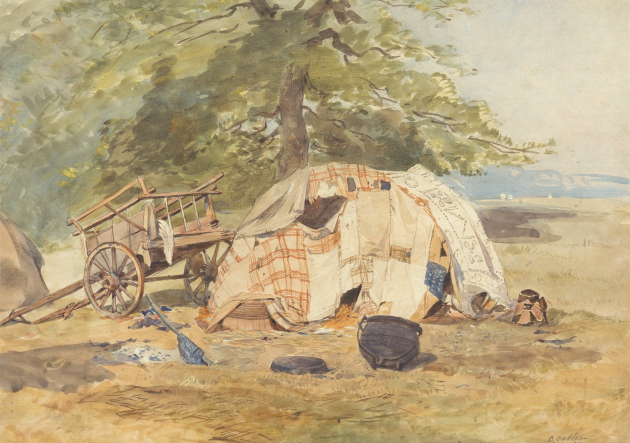 Un campamento gitano de Octavius Oakley