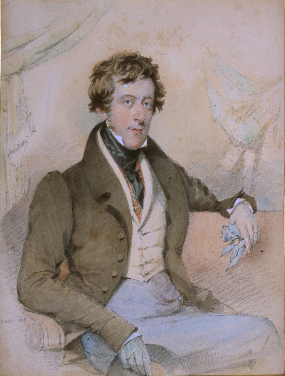 Retrato de William Spencer, 6º Duque de Devonshire de Octavius Oakley