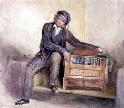 El organillero, c.1840 de Octavius Oakley