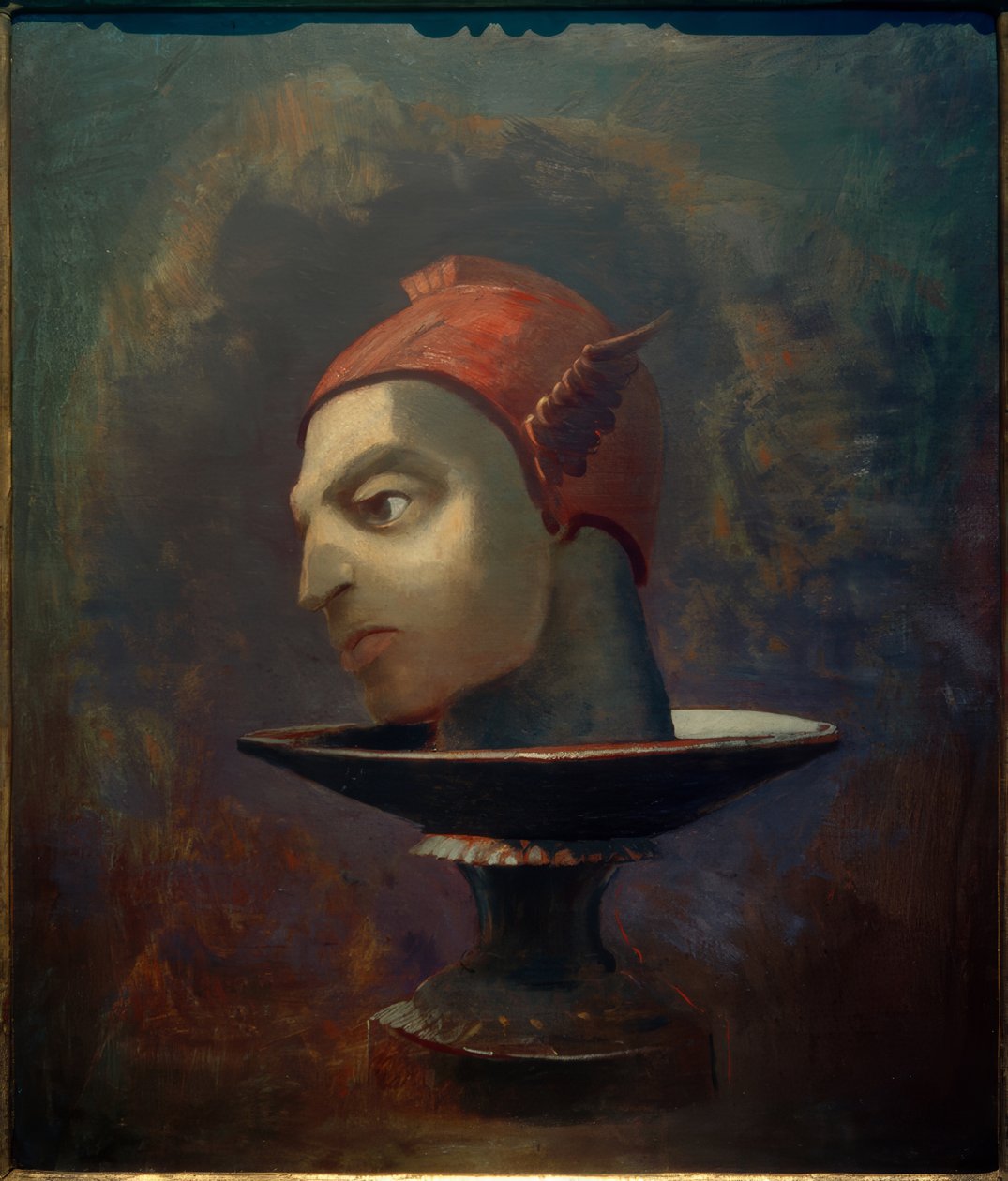 La cabeza de Perseo (La cabeza de Mercurio en un plato) de Odilon Redon
