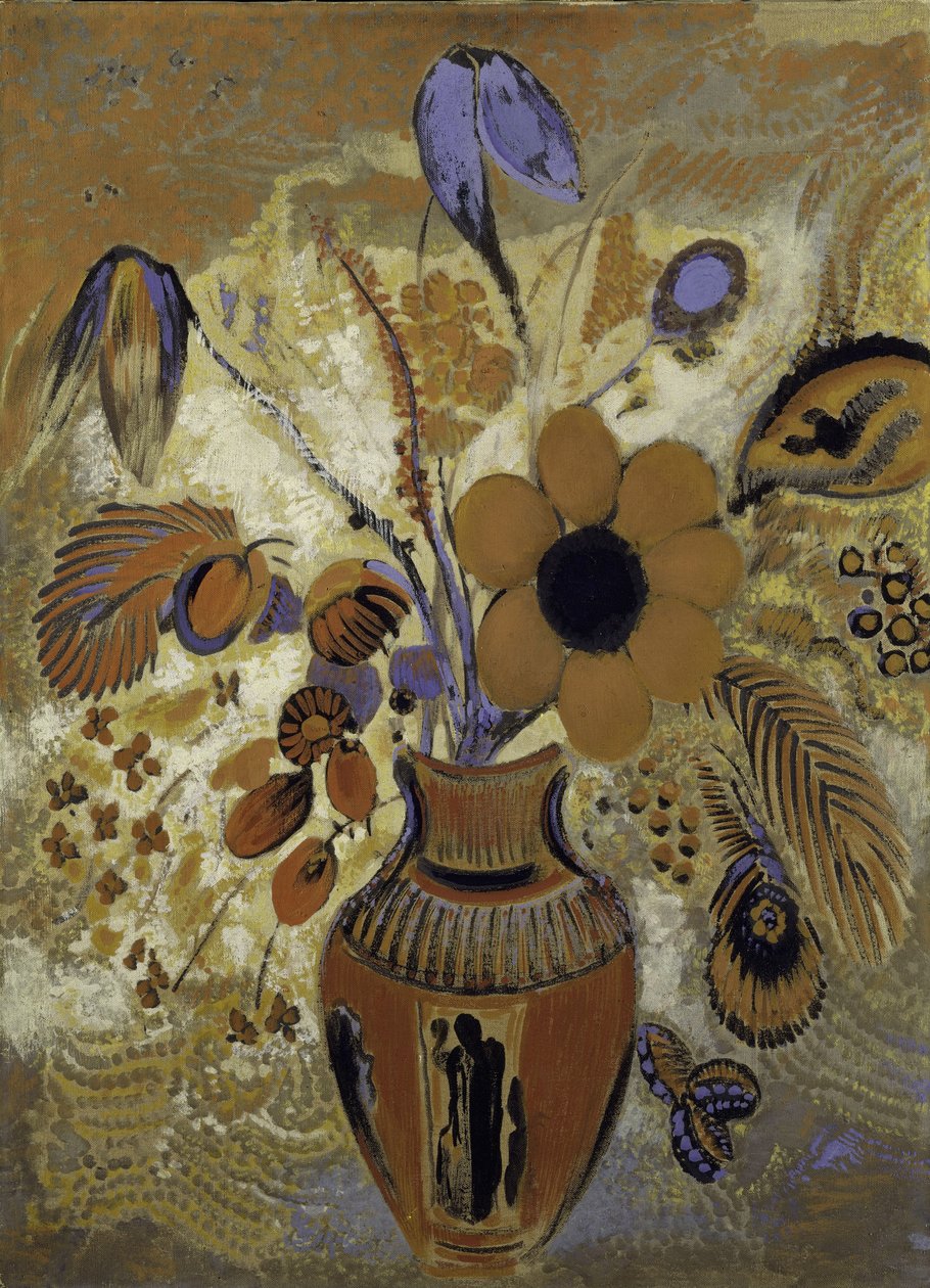Jarrón Etrusco con Flores, 1900-10 de Odilon Redon