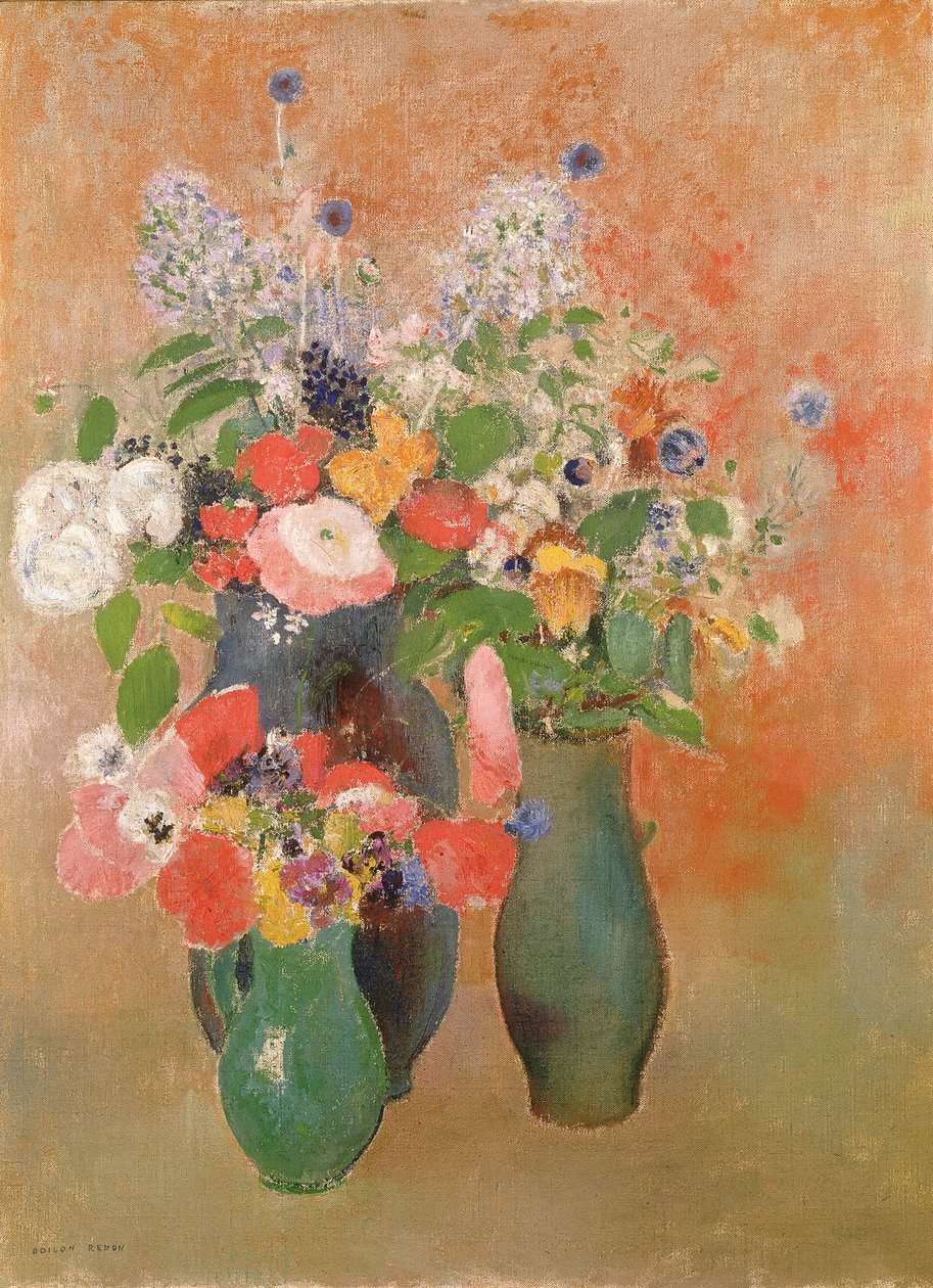 Naturaleza muerta de flores, 1910 de Odilon Redon