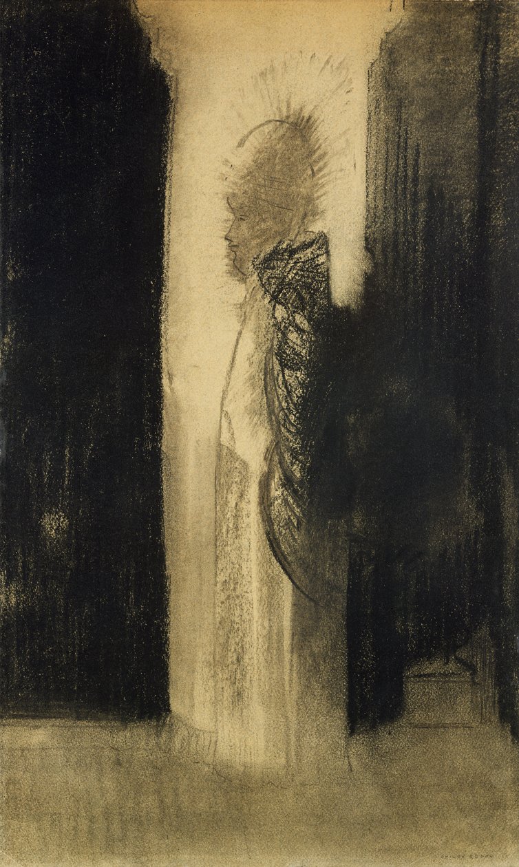 La aparición, 1890-95 de Odilon Redon