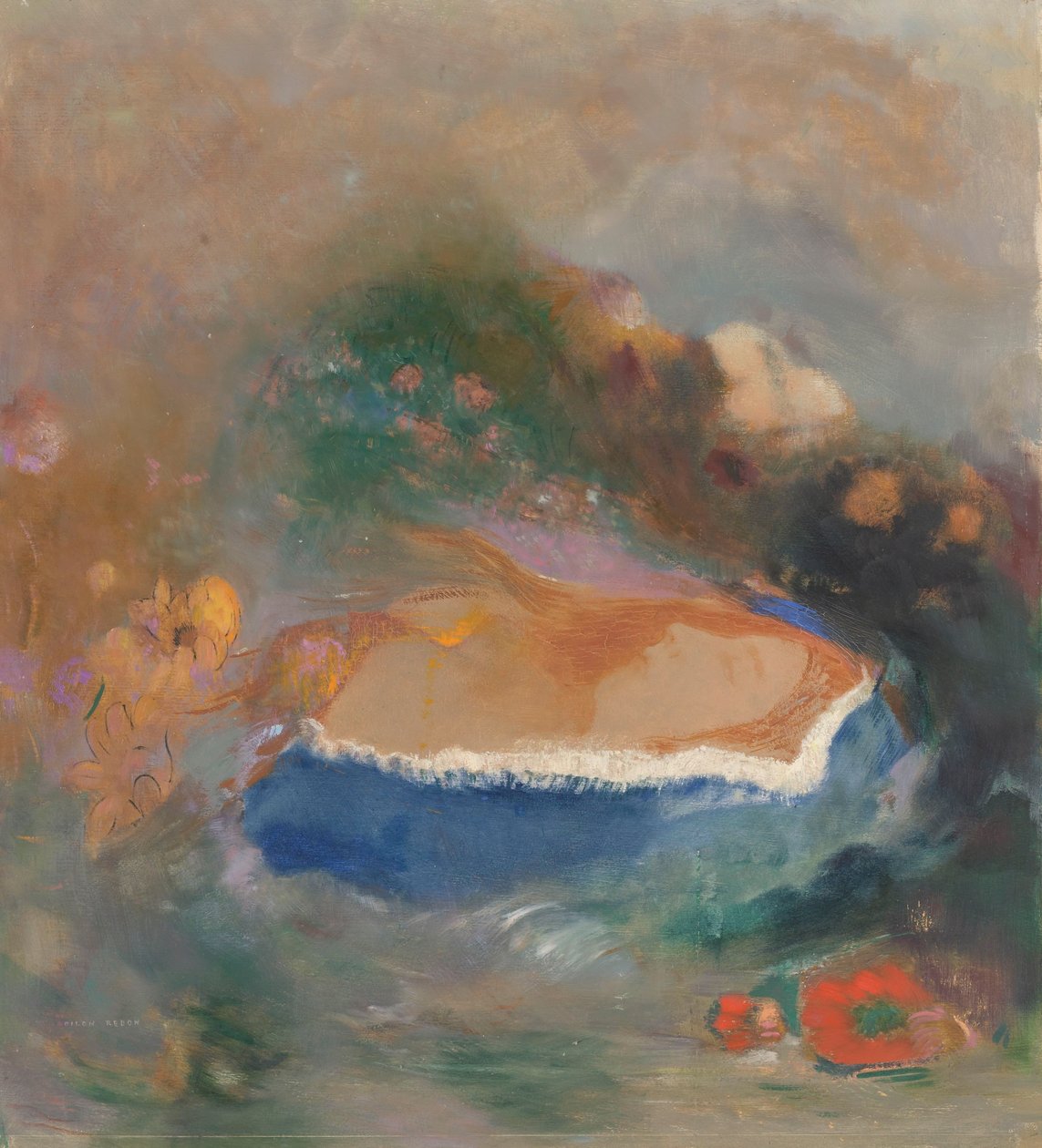 Ophelia con un Wimple azul en el agua
Ofelia, la capa azul en el agua de Odilon Redon (signed by artist)