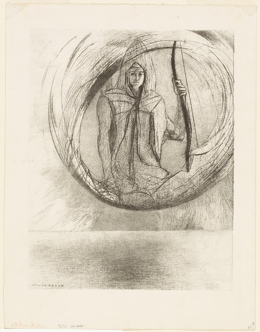 Y más allá, el ídolo astral, la apoteosis, placa 2 de 6 de Odilon Redon