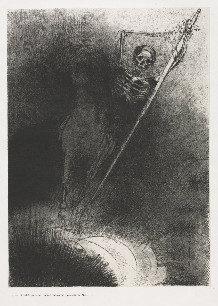 Y el Nombre del que Estaba Sentado en Él Era Muerte de Odilon Redon