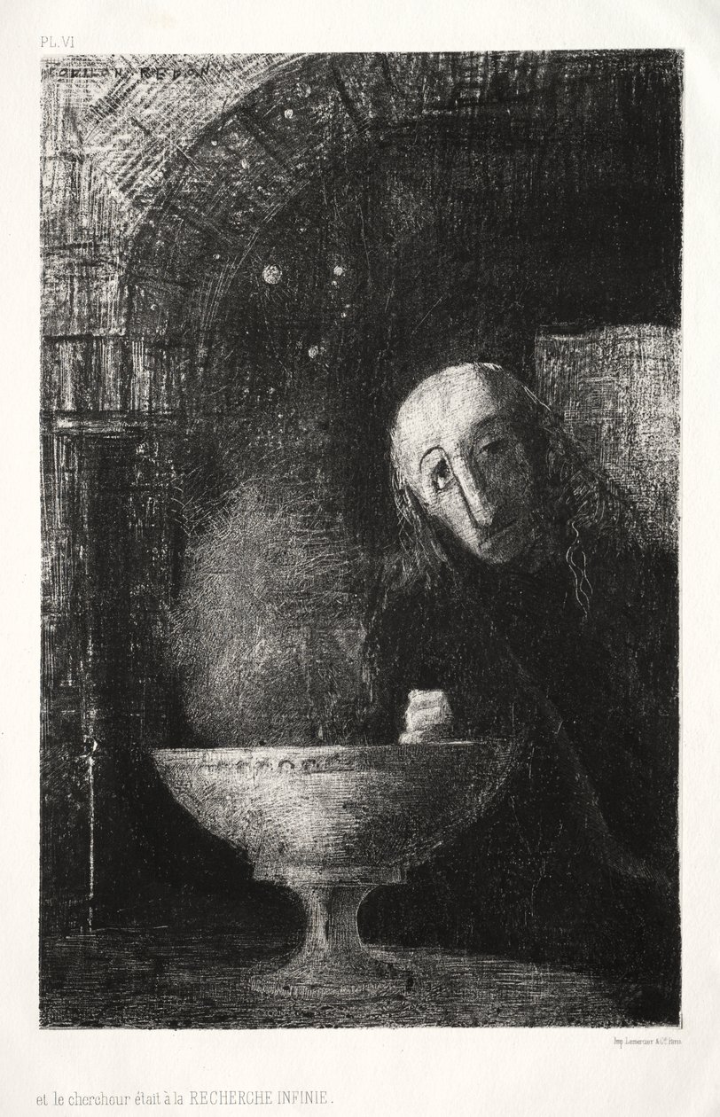Y el Buscador Estaba Comprometido en una Búsqueda Infinita de Odilon Redon