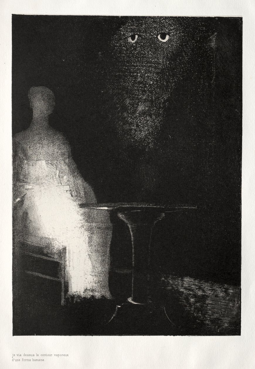 Below, I Saw the Vaporous Contours of a Human Form de Odilon Redon