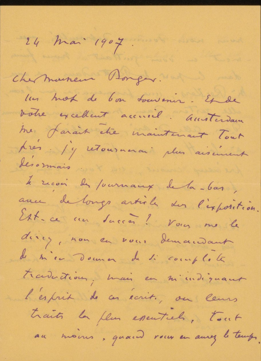Brief an Andries Bonger de Odilon Redon