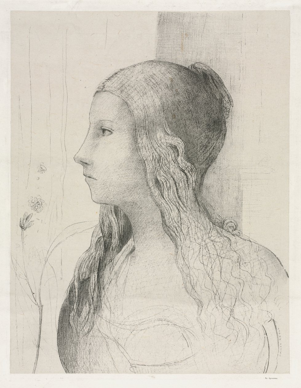 Brünnhilde en El ocaso de los dioses de Odilon Redon
