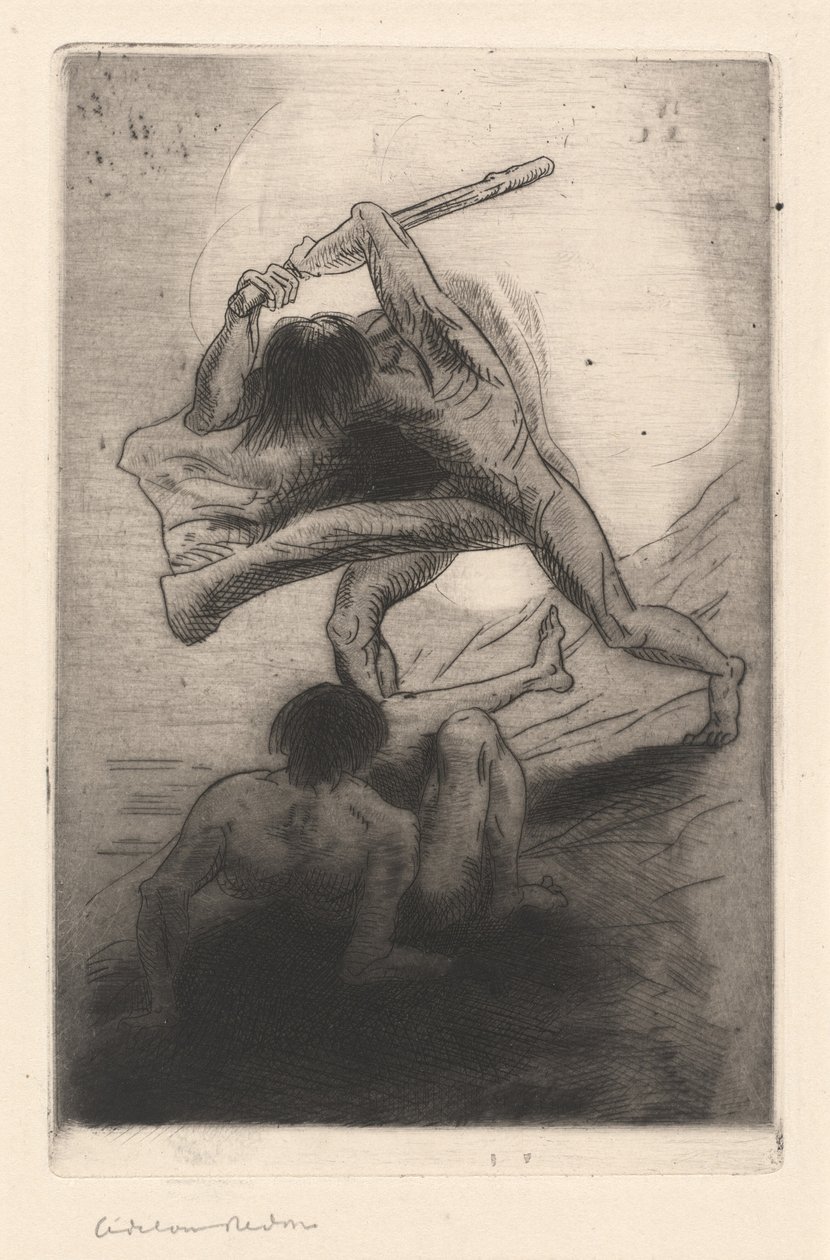 Caín y Abel de Odilon Redon
