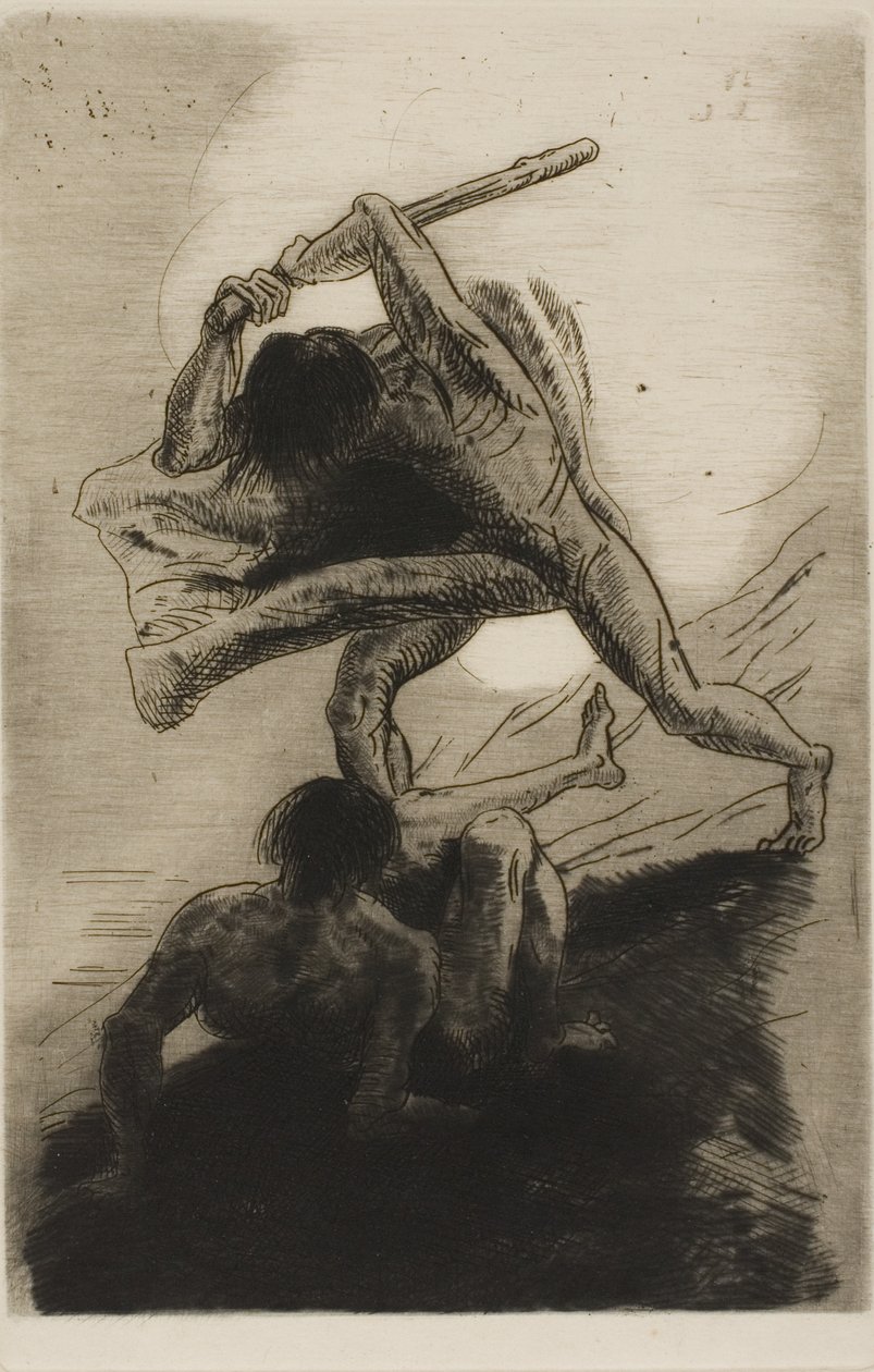 Caín y Abel de Odilon Redon