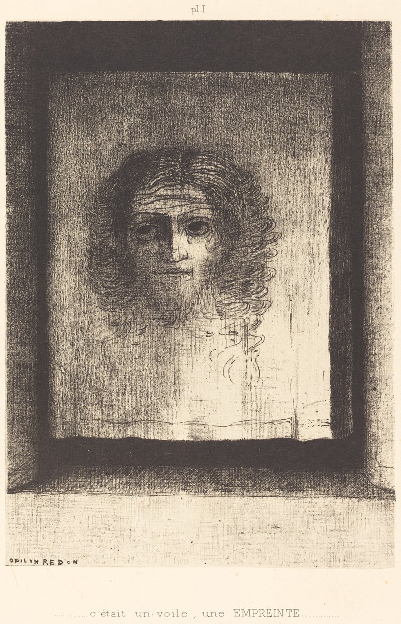 Era un velo, una huella de Odilon Redon