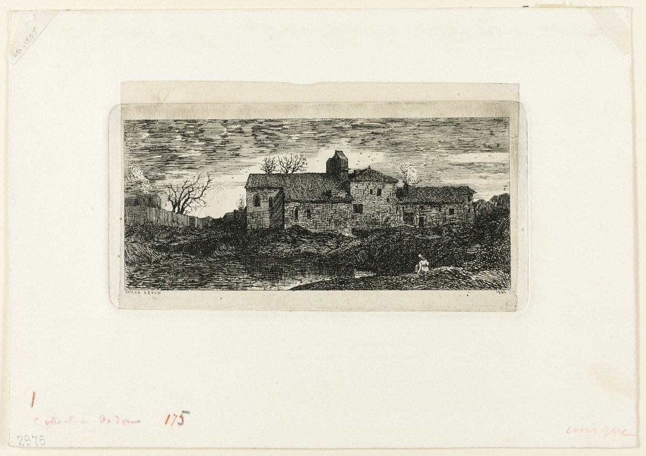 Capilla y hospicio de peregrinos de Harambeltz (Bajos Pirineos) de Odilon Redon