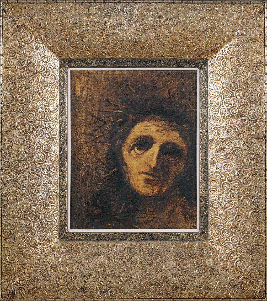 Cristo (carboncillo y tiza negra sobre papel) de Odilon Redon