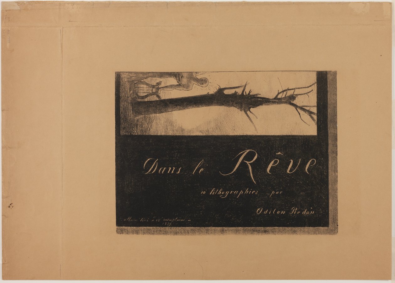 Portada-Frontispicio, de In Dreams de Odilon Redon