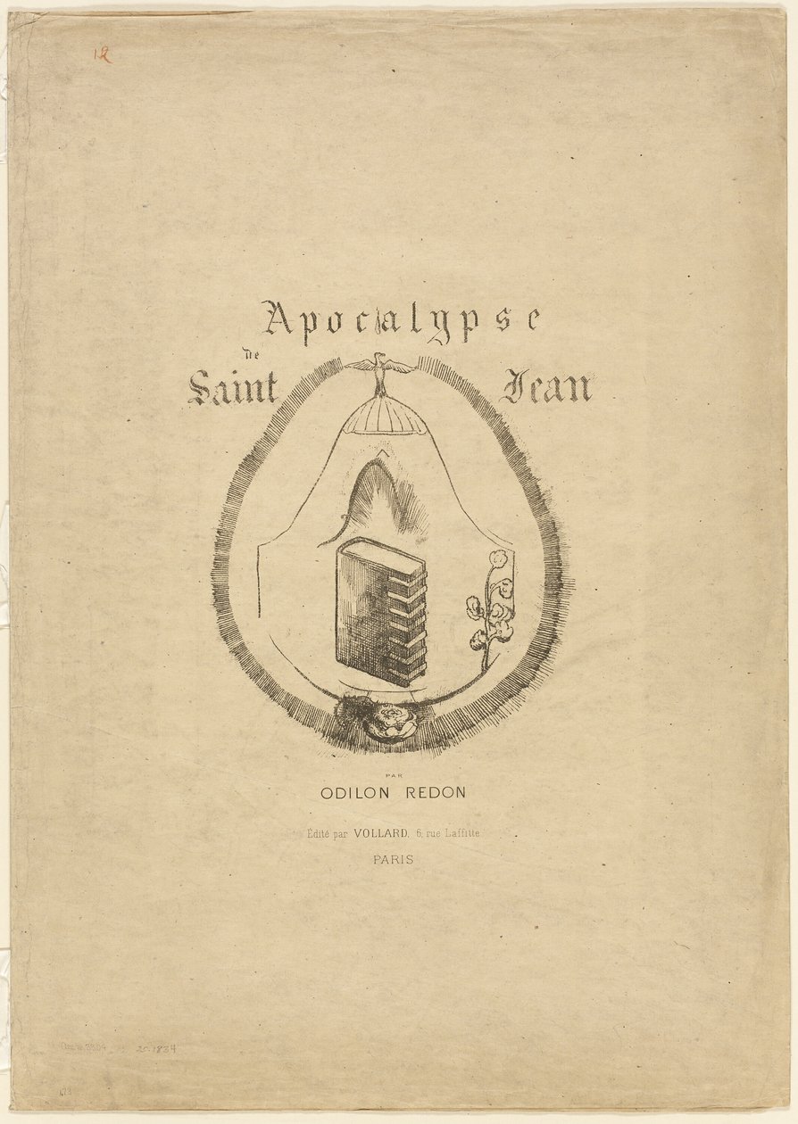 Portada del Apocalipsis de San Juan de Odilon Redon